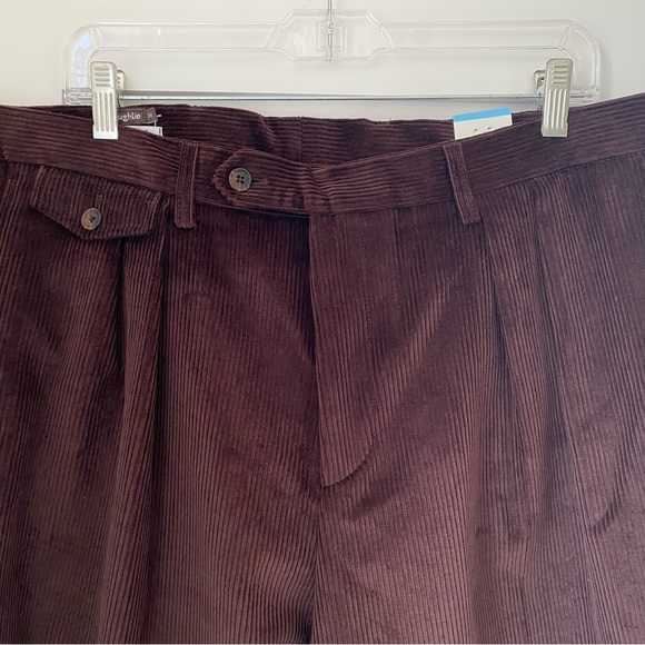 NWT J. McLaughlin Lange Men’s Solid Pant, brown corduroy, size 34 - Picture 12 of 15